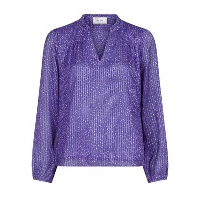 Neo Noir Bisa Sparkle Bluse Purple Shop Online Hos Blossom